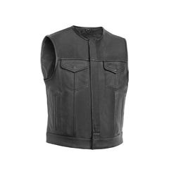 Drop Zone Men's Leather Motorcycle Vest The Leather Fit