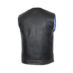 Men’s Club Style Leather Vest The Leather Fit