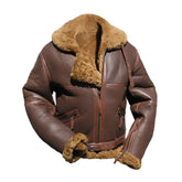 James Men’s Brown B-3 Bomber Leather Jacket The Leather Fit