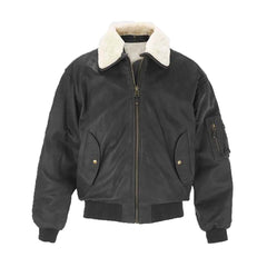 Kurt Men’s Black Bomber Leather Jacket The Leather Fit