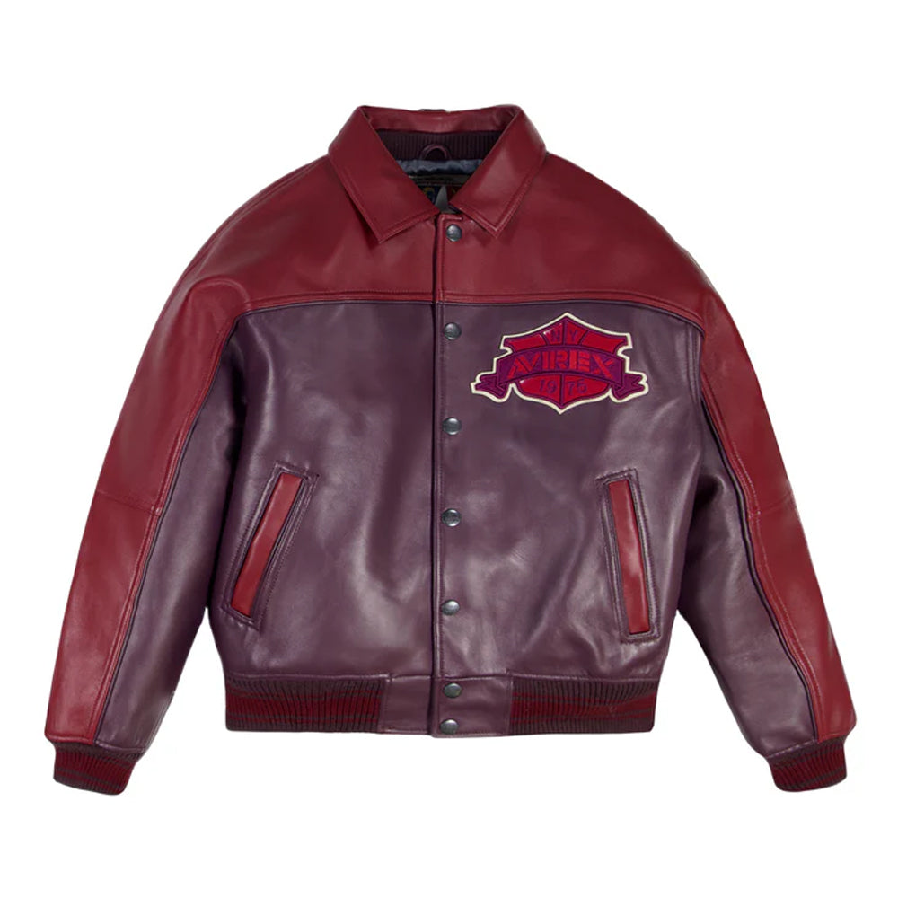 MENS CLASSIC BLACK LEATHER TRACK TEAM JACKET The Leather Fit