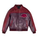 MENS CLASSIC BLACK LEATHER TRACK TEAM JACKET The Leather Fit