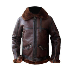 Men’s Coffman Shearling Leather Jacket The Leather Fit