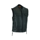 Men's Motorcycle Leather Vest The Leather Fit