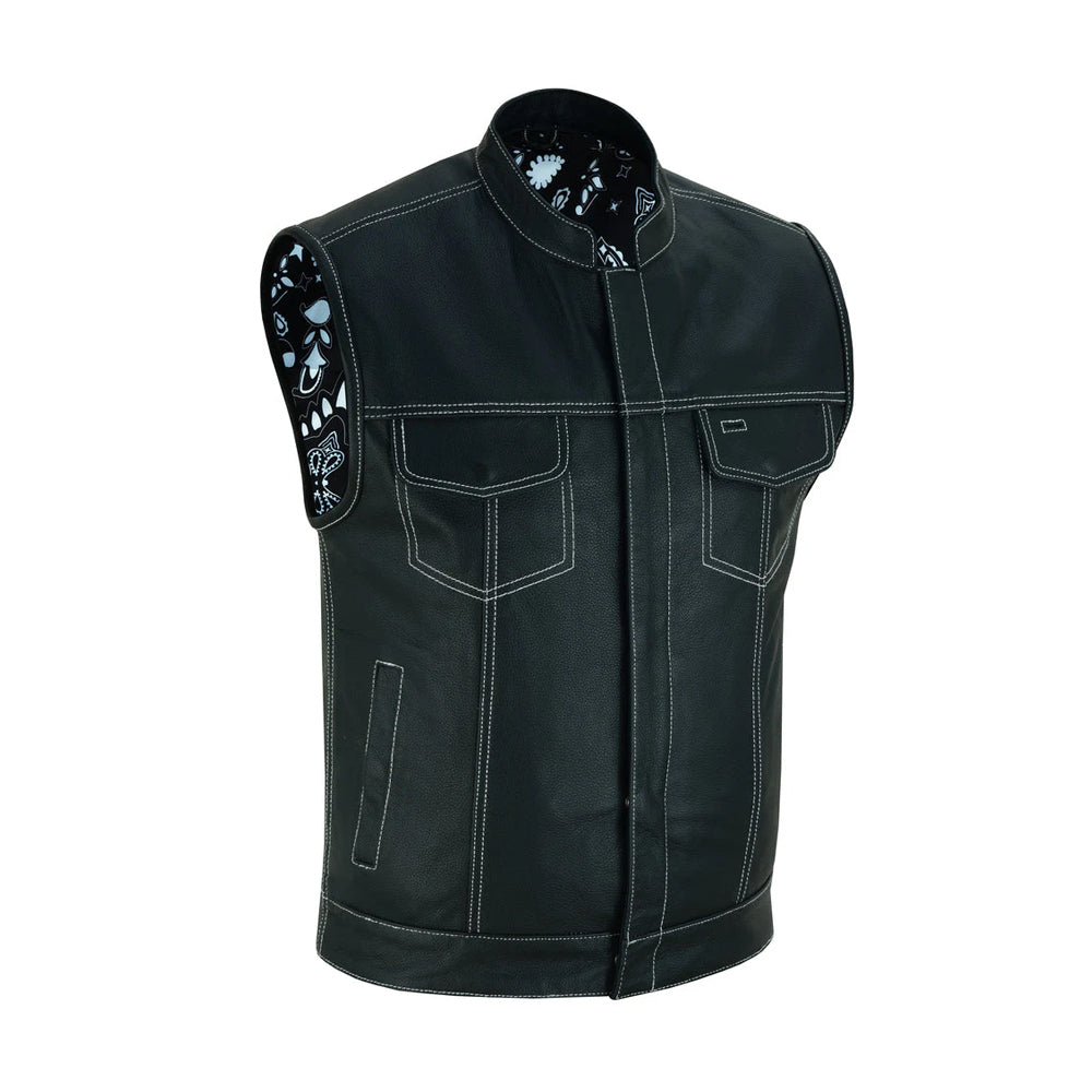 Men’s Street Style Leather Vest The Leather Fit