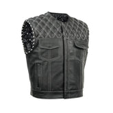 Perforated Lowcut Summer Spark Men's Leather Vest The Leather Fit
