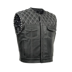 Perforated Lowcut Summer Spark Men's Leather Vest The Leather Fit