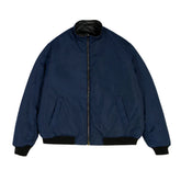REVERSIBLE BLUE LEATHER TRACK JACKET The Leather Fit