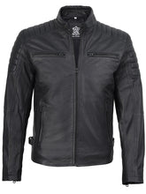 Mens Matte Black Biker Style Real Leather Jacket The Leather Fit