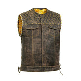 Rust Rider Men’s Motorcycle Leather Vest The Leather Fit