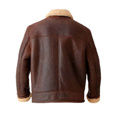 Andrews Men’s Brown Bomber Leather Jacket The Leather Fit