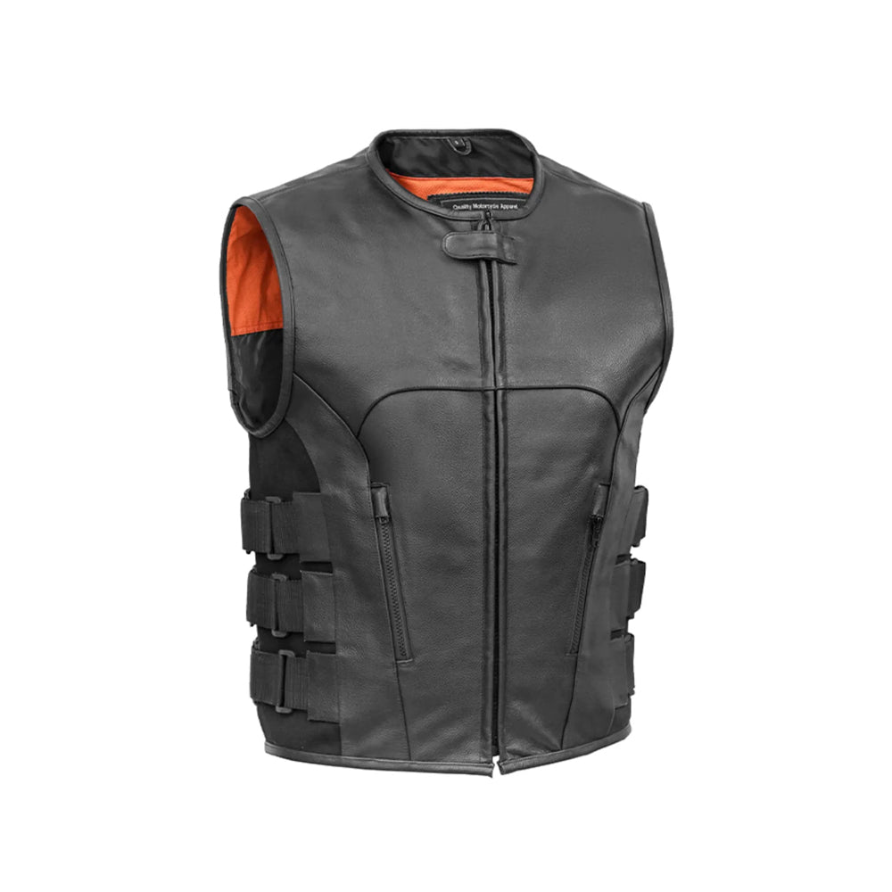 Stylish Sleeveless Men’s Leather Vest The Leather Fit