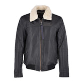 Ted Mens Black Bomber Leather Jacket The Leather Fit