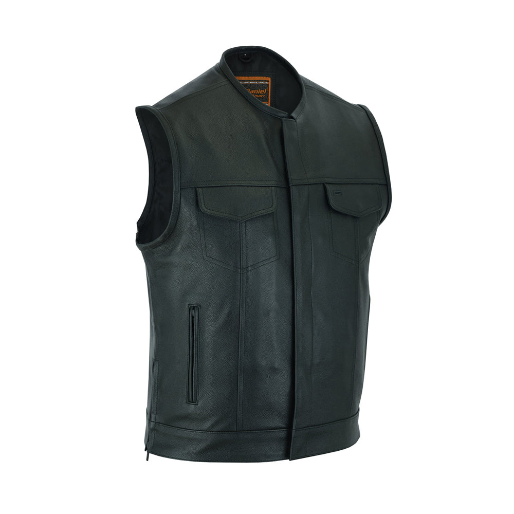 Vestra Men's Motorcycle Leather Vest The Leather Fit