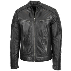 Quilted Black Leather Jacket Men The Leather Fit