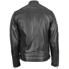Quilted Black Leather Jacket Men The Leather Fit