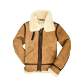 Women B3 Bomber Suede Leather Shearling Jacket The Leather Fit