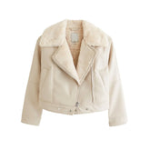 Women Skin Faux Shearling Leather Jacket The Leather Fit