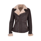 Women’s Luxury Aviator Shearling Bomber Jacket The Leather Fit