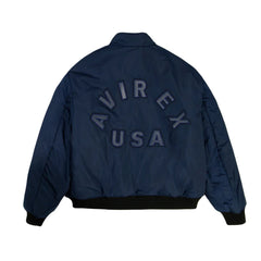 REVERSIBLE BLUE LEATHER TRACK JACKET The Leather Fit