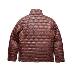 Men’s Black Puffer Hooded Quilted Jacket The Leather Fit