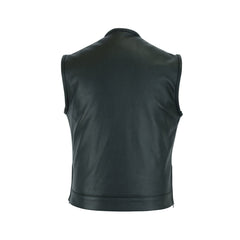 Vestra Men's Motorcycle Leather Vest The Leather Fit