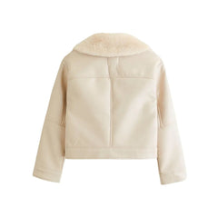 Women Skin Faux Shearling Leather Jacket The Leather Fit
