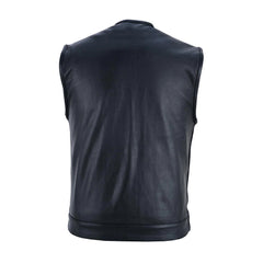 Men’s Casual Biker Leather Vest The Leather Fit