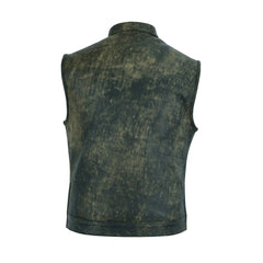 Toretto Men's Motorcycle Leather Vest The Leather Fit