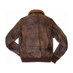 Men Distressed Bomber Leather Jacket The Leather Fit