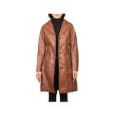Alexis Brown Single Breasted Leather Coat - The Leather Fit