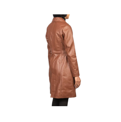 Alexis Brown Single Breasted Leather Coat - The Leather Fit