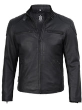 Men's Matte Black Biker Style Leather Jacket The Leather Fit