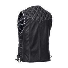 Midnight Thread Men’s Motorcycle Leather Vest The Leather Fit