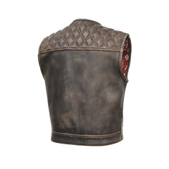 Rust Rider Men’s Motorcycle Leather Vest The Leather Fit