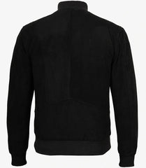 Adamsville Men's Black Suede Bomber Jacket The Leather Fit