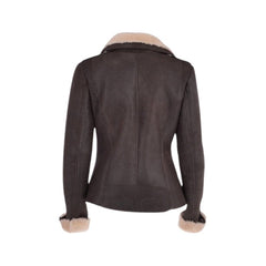 Women’s Luxury Aviator Shearling Bomber Jacket The Leather Fit