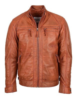 Mens Diamond Classic Leather Jacket For Men The Leather Fit