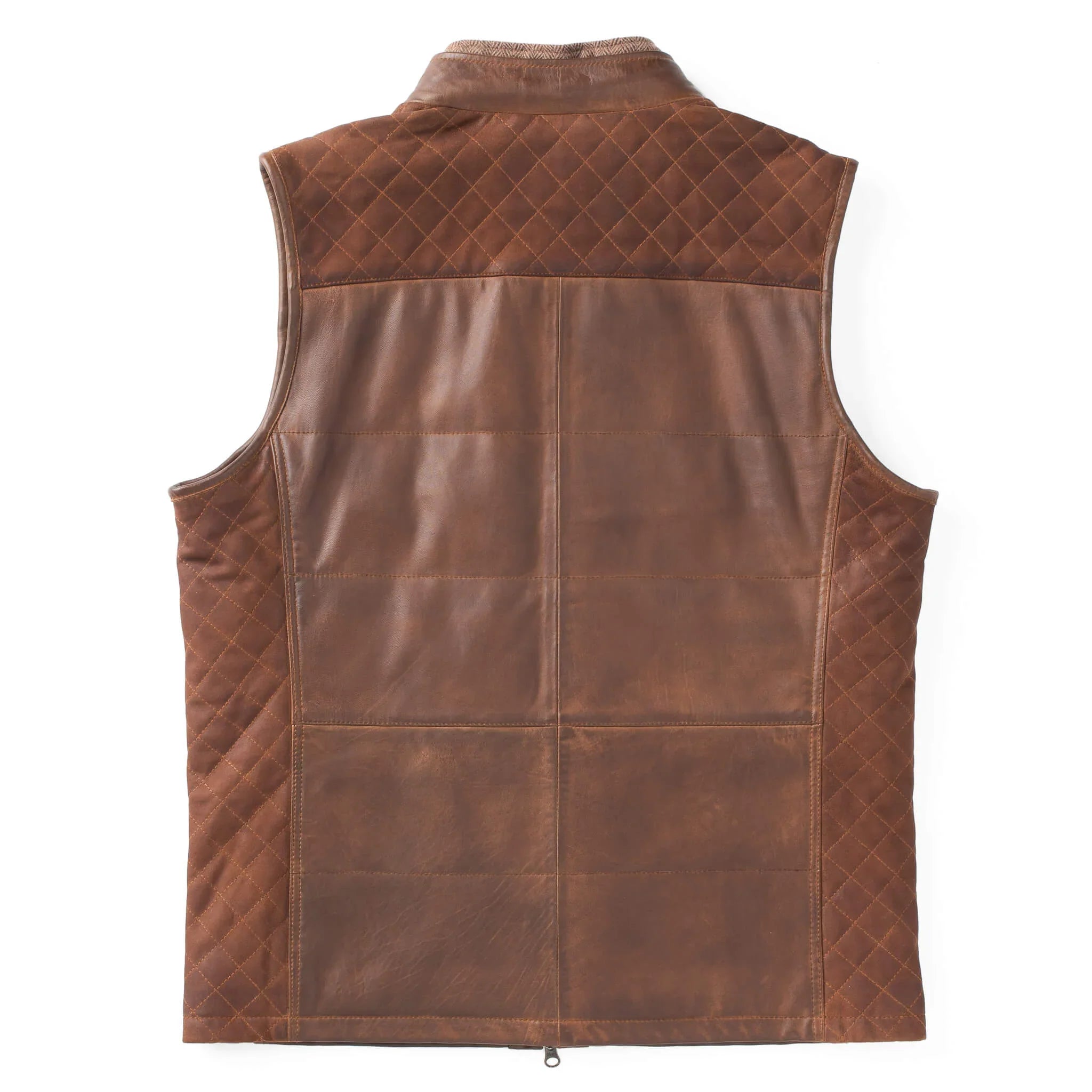 Vintage Mens Brown Leather Vest The Leather Fit