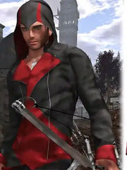 Black & Red Hood Leather Jacket The Leather Fit