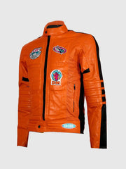 Orange Leather Motorcycle Jacket The Leather Fit