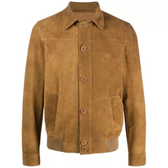 Mens Brown Leather Suede Shirt Jacket The Leather Fit
