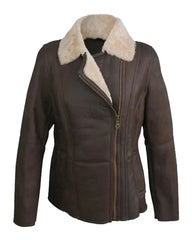 Jessica Vegan Aviator Leather Jacket The Leather Fit