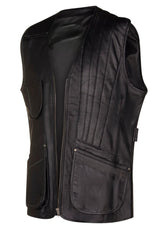 Black Quilted Leather Vest for Men The Leather Fit