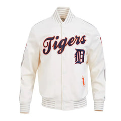 Detroit Tigers Logo Game Day Eggshell Jacket The Leather Fit