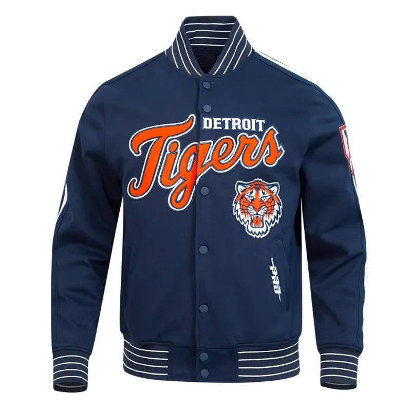 Detroit Tigers Current Logo Game Day Navy Jacket The Leather Fit