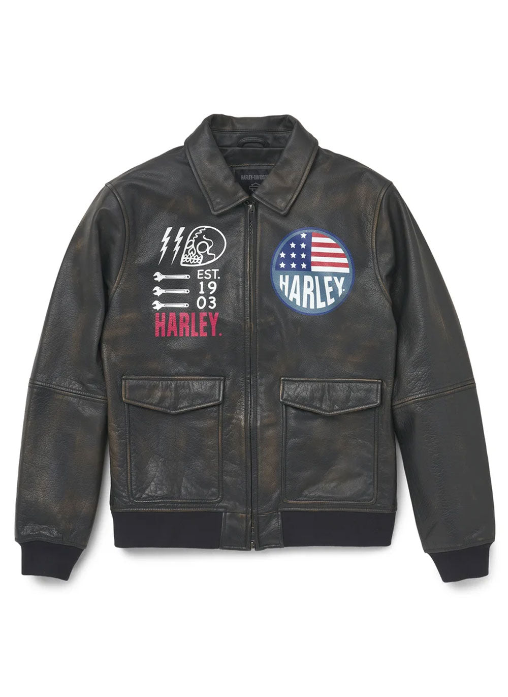 Men's Archer Bomber Leather Jacket The Leather Fit
