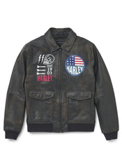 Men's Archer Bomber Leather Jacket The Leather Fit