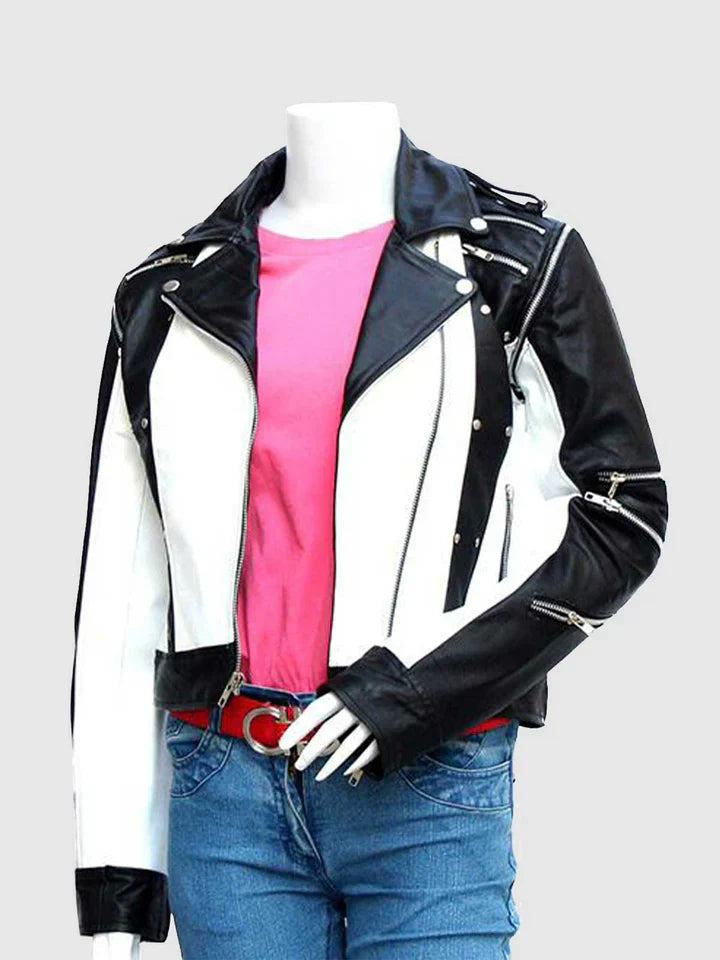 Black & White Leather Jacket The Leather Fit
