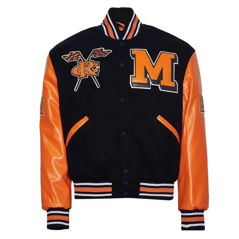 Morgan State University Black and Orange Varsity Jacket The Leather Fit